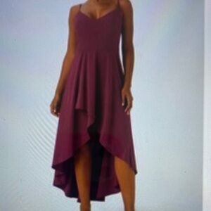 MEDIUM.  STRAPPY HIGH LOW RUCHED RUFFLE LIKE DRESS